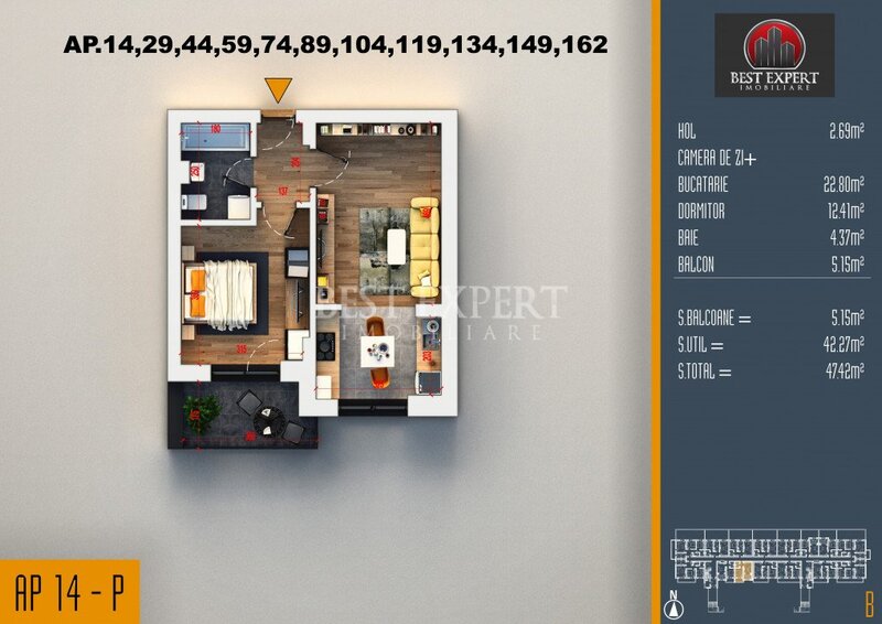 Titan, 2 camere ideal investitie, incalzire pardoseala.